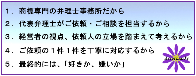 なぜ紫苑商標特許事務所なのか？キービジュアル