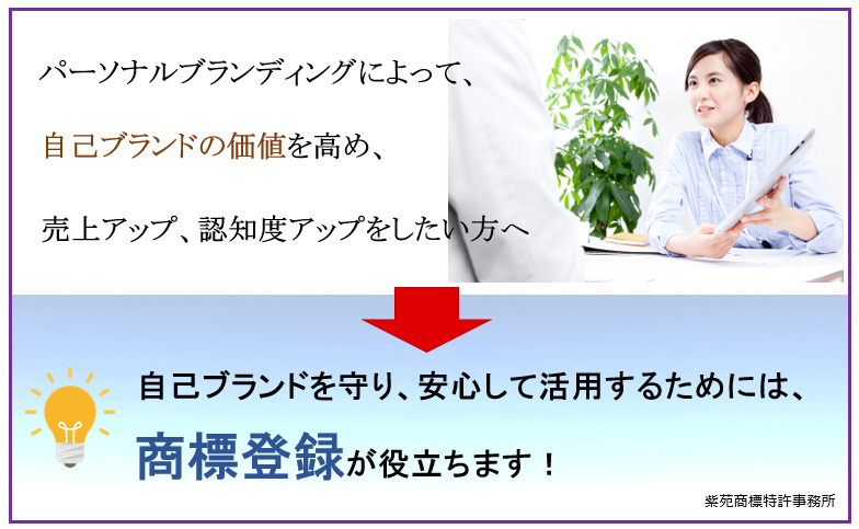 自己ブランドを守り、安心して活用するためには、商標登録が役立ちます