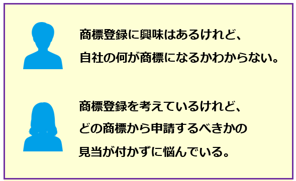 商標登録に興味はあるけれど、自社の何が商標になるのかわからない。